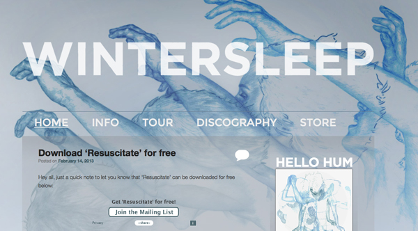Wintersleep website